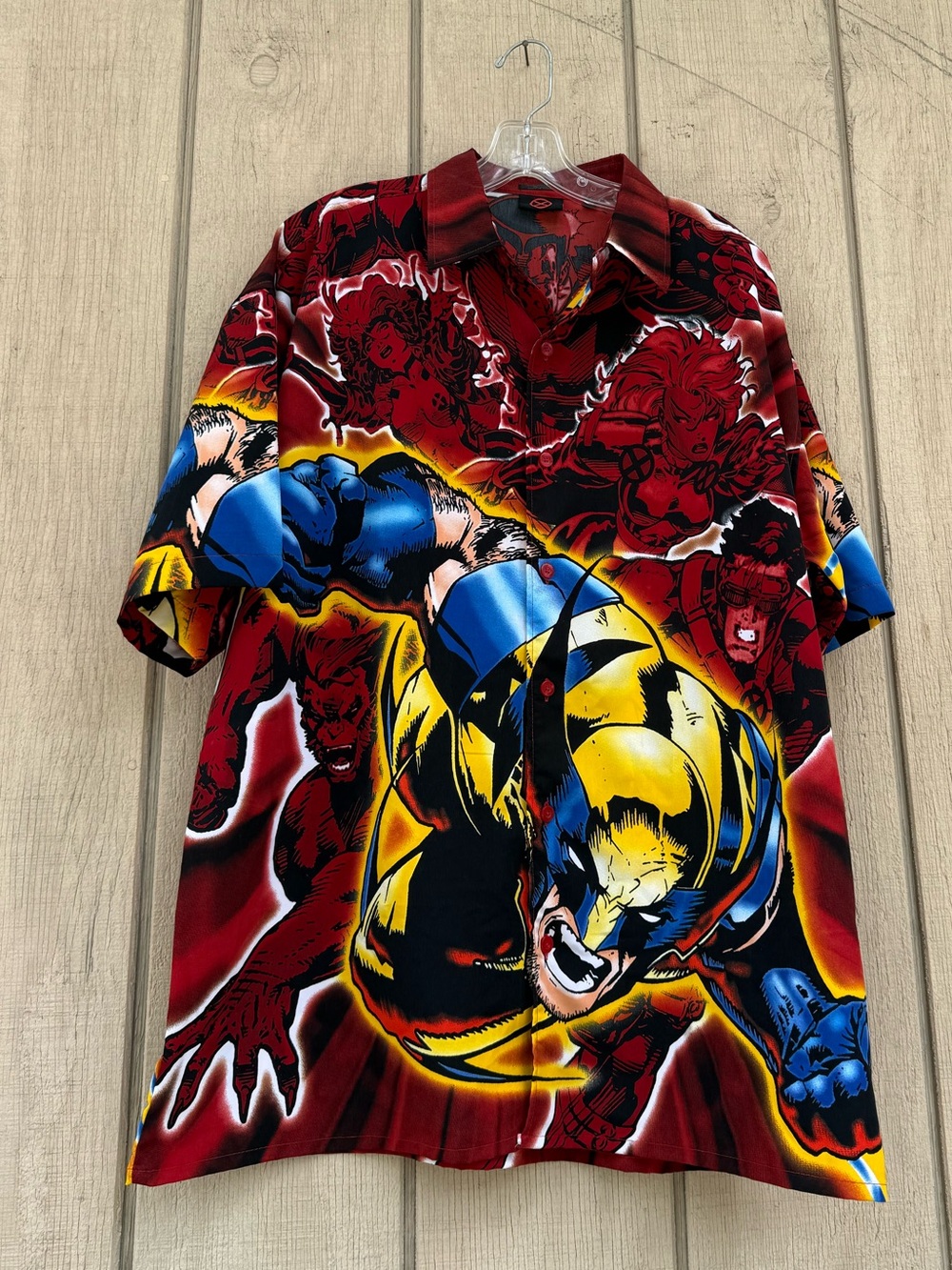 Vintage Marvel Comics Wolverine button down